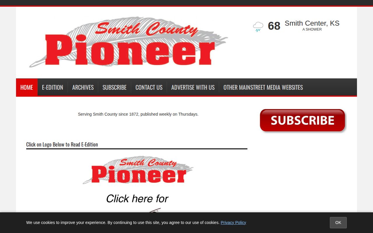 Smith County Pioneer newspaper website